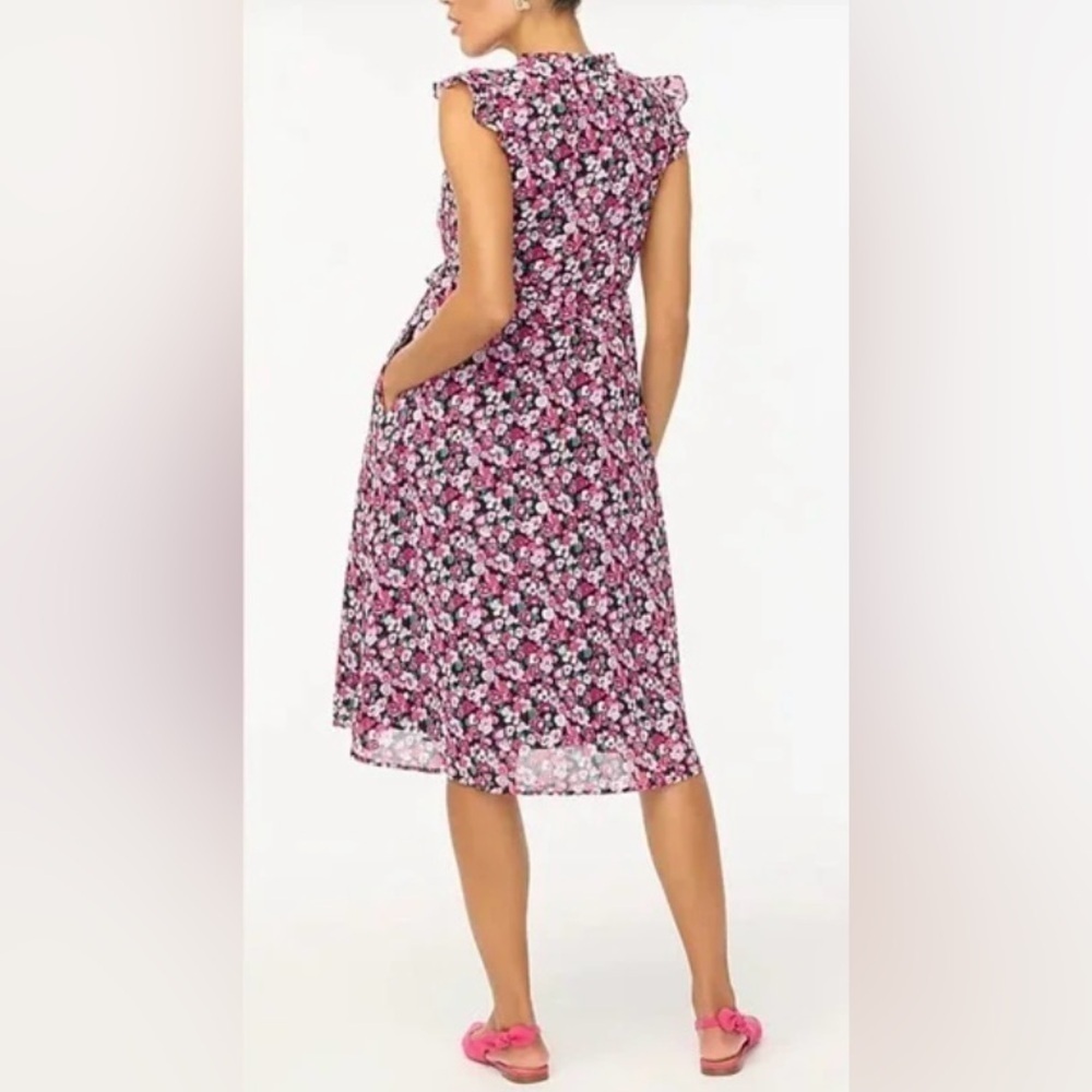 J. Crew Pink Floral Print Dress, Formal, Wedding Guest Size 8 - Picture 10 of 10